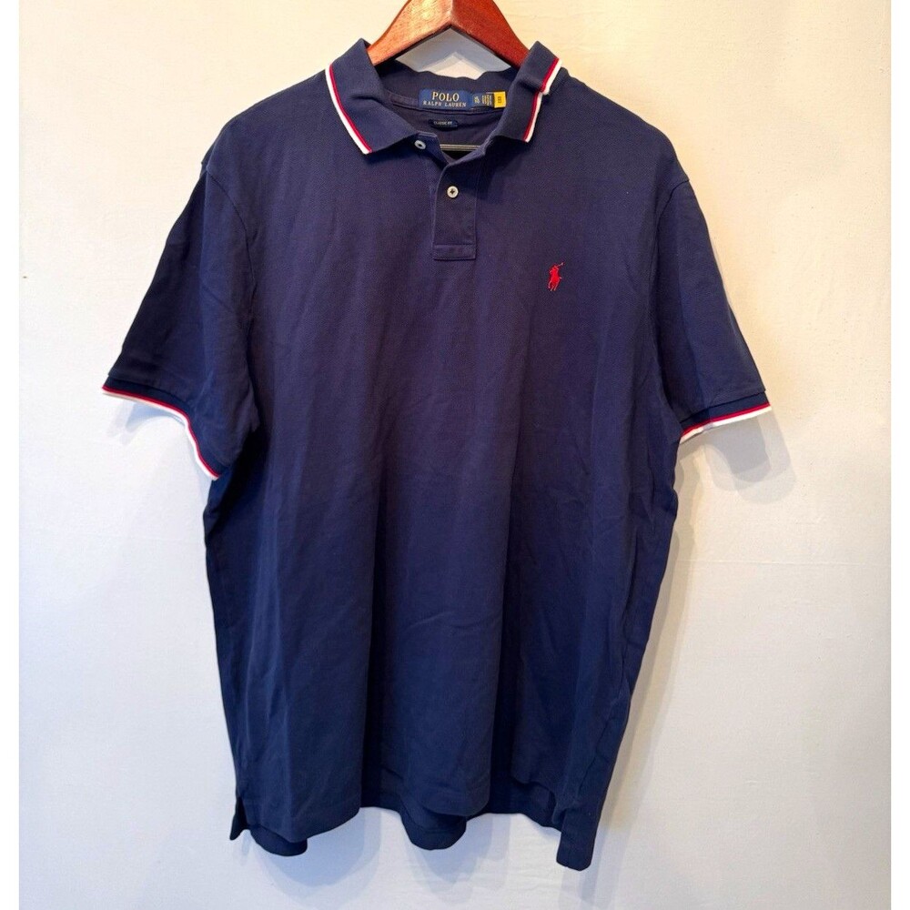 Polo Ralph Lauren Men’s XL Navy Classic Fit Polo Short Sleeve Cotton Knit
